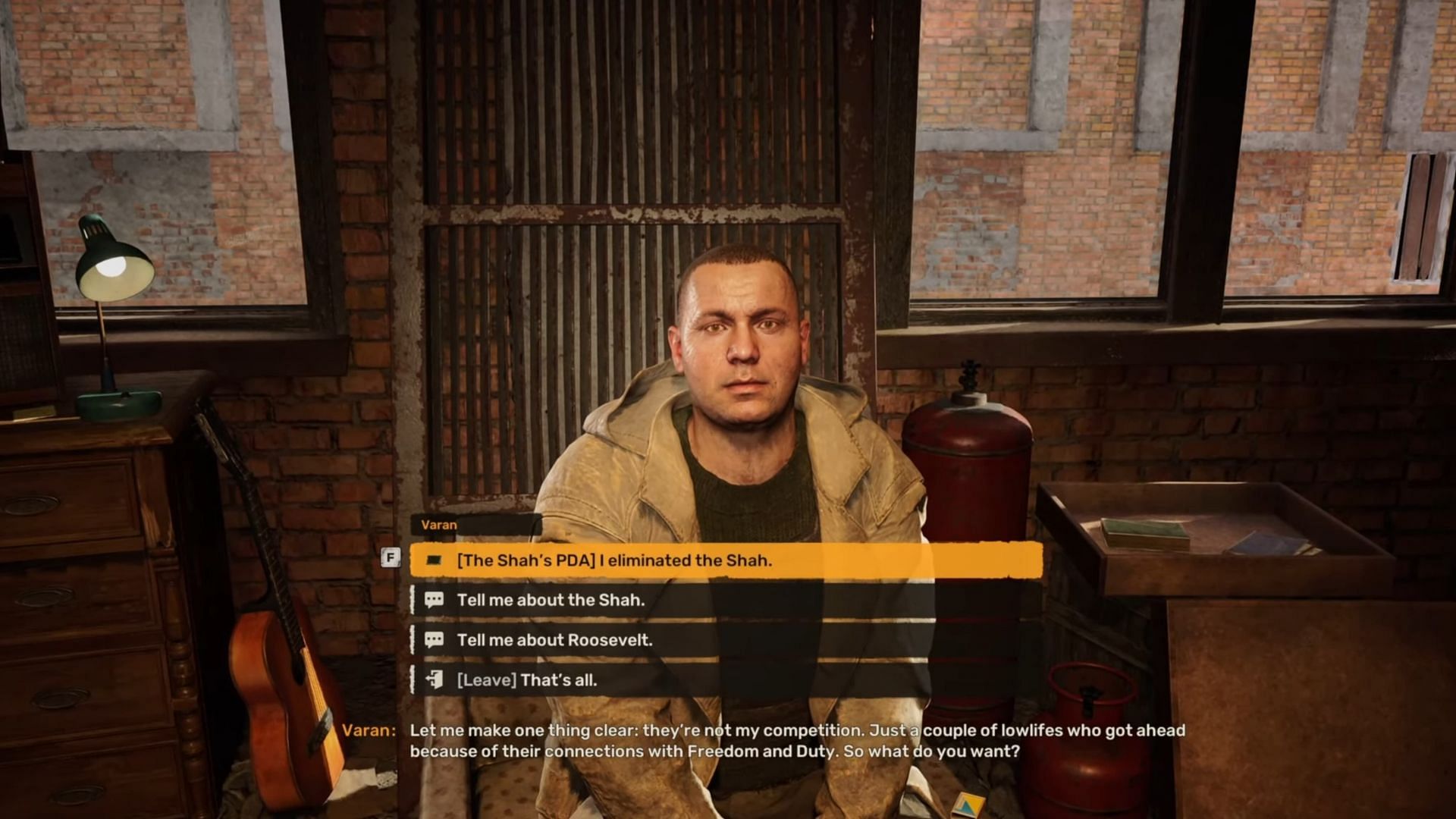 Stalker 2: Should you kill Shah or Roosevelt (Image via GSC Game World)