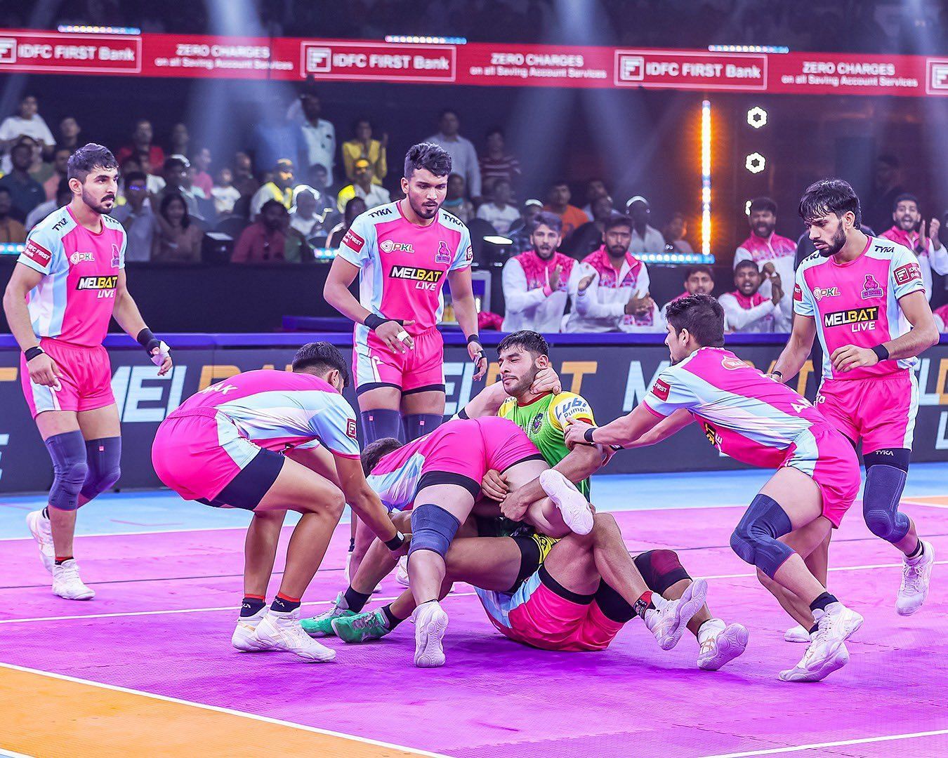 बेंगलुरु बुल्स vs जयपुर पिंक पैंथर्स (Photo Credit- X/@JaipurPanthers)