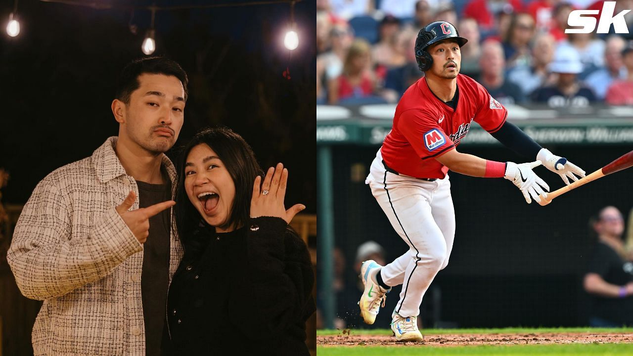 Guardians slugger Steven Kwan makes it official with longtime girlfriend Samantha Moy. Credit: Steven Kwan/IG