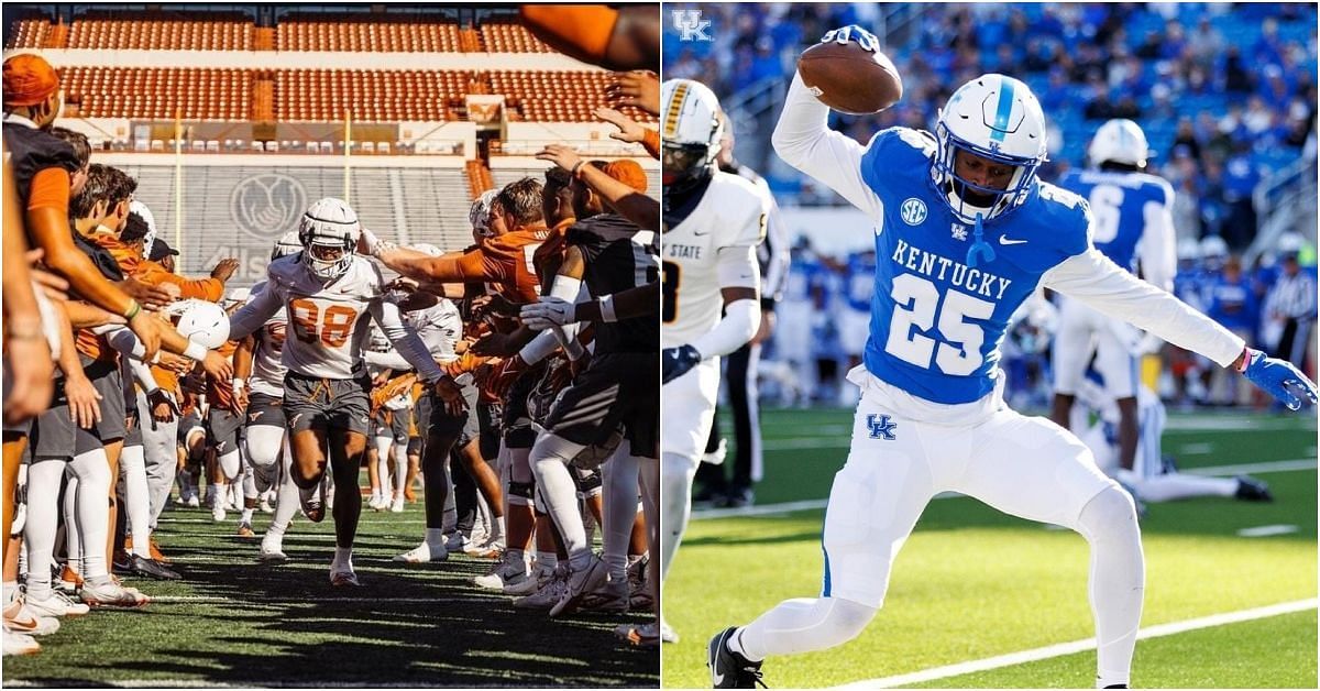 Texas vs Kentucky (Credits: Texas and Kentucky football Instagram)