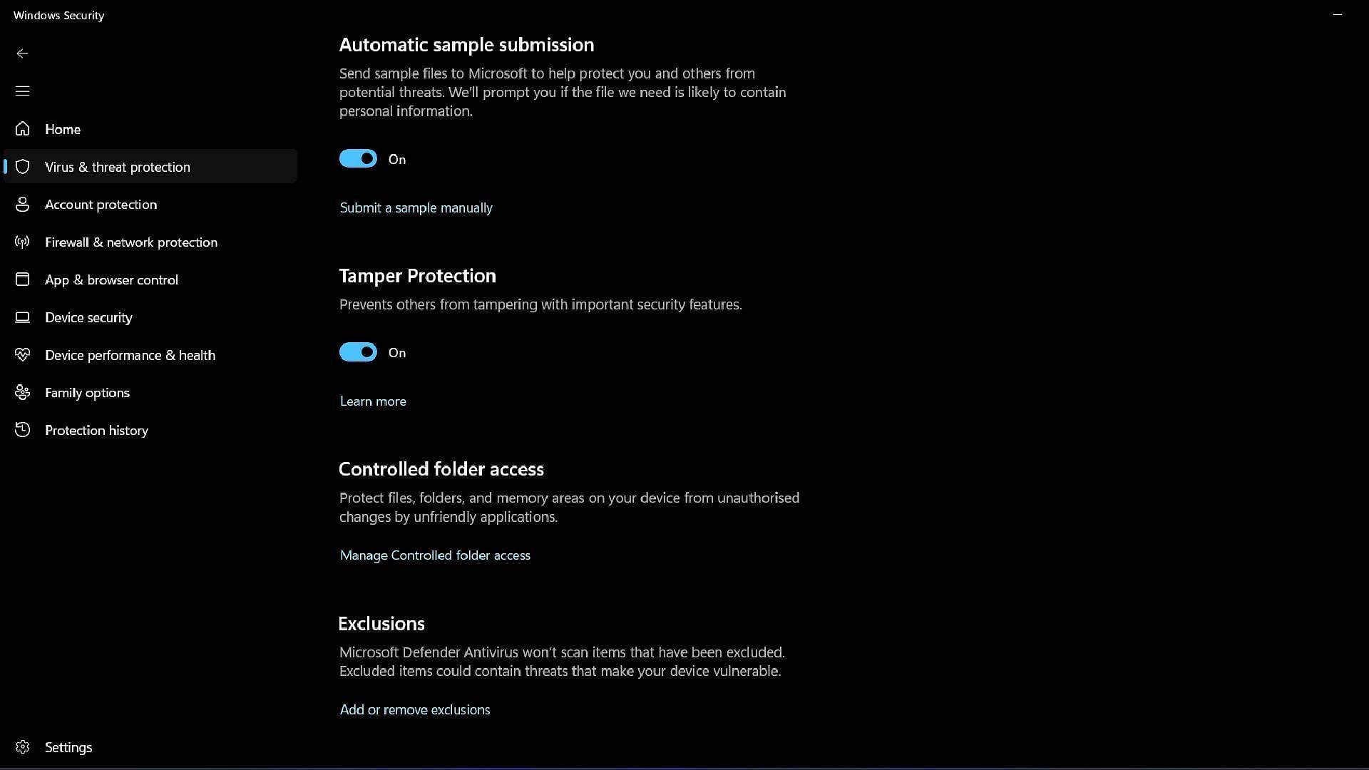 Exception lists of Windows Firewall and antivirus to resolve can&#039;t find server error (Image via Microsoft)