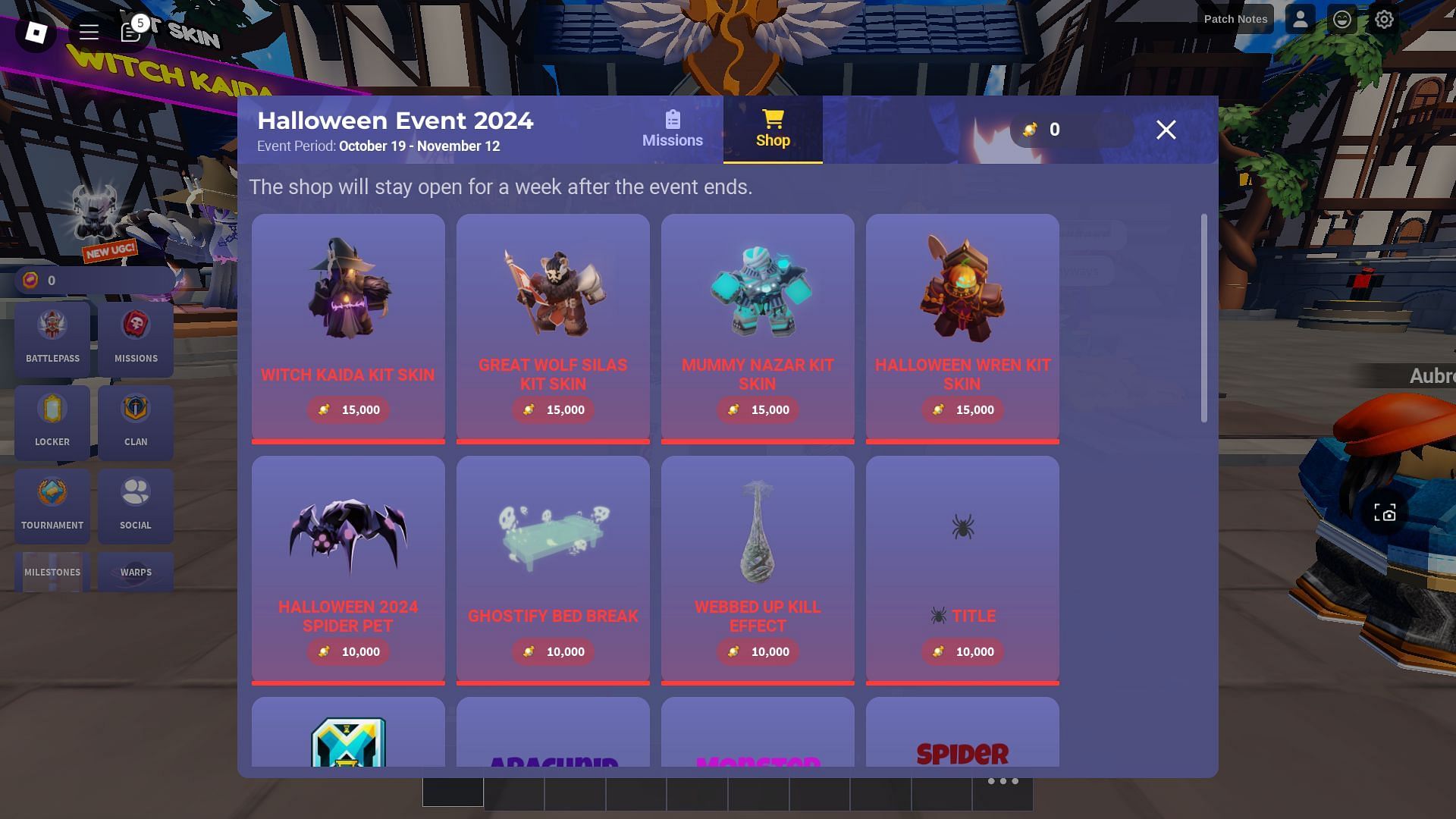 The Halloween Event 2024 Shop (Image via Roblox)