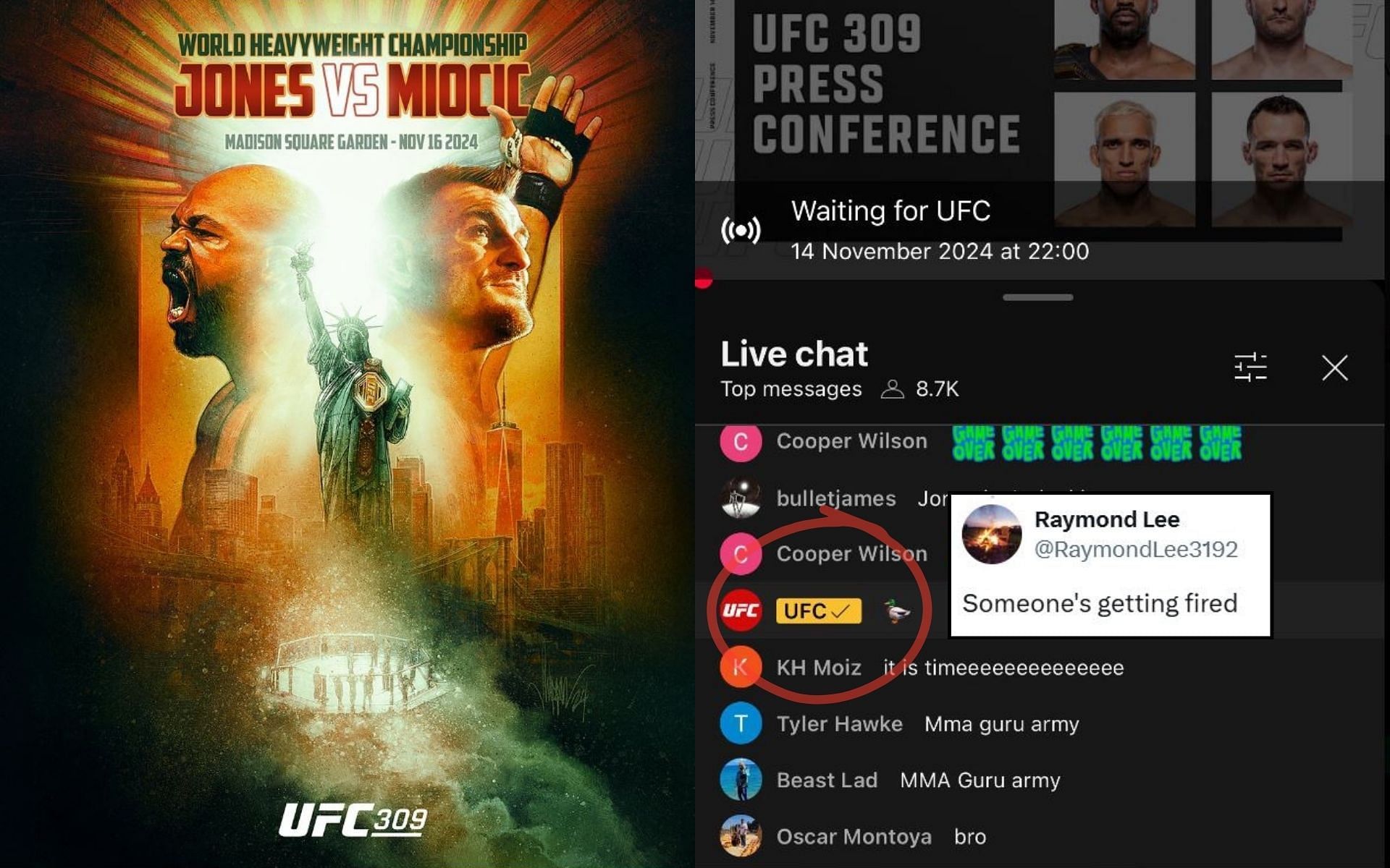 Fans react (insert) to the UFC