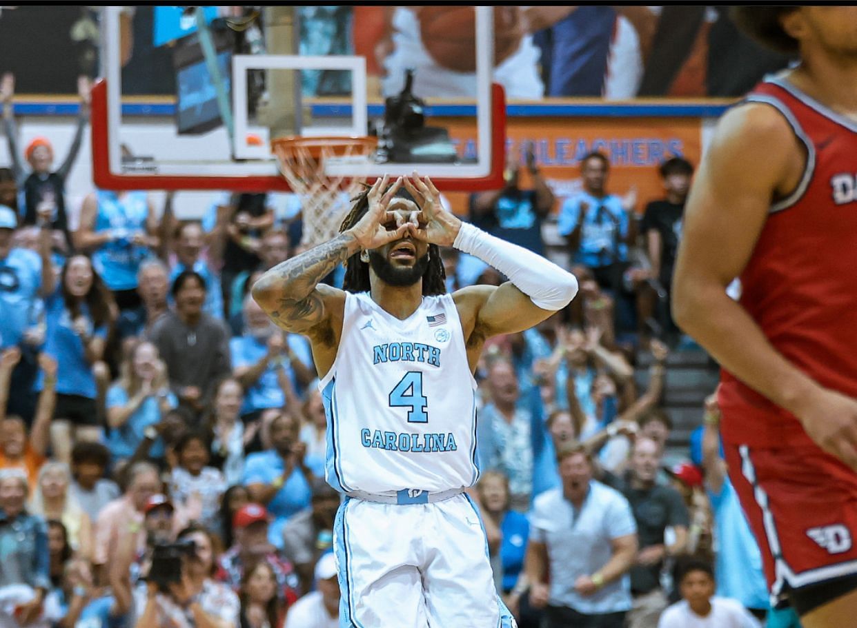 RJ Davies reaches season-high 30 points in UNC win vs Dayton. IG image via unc_basketball