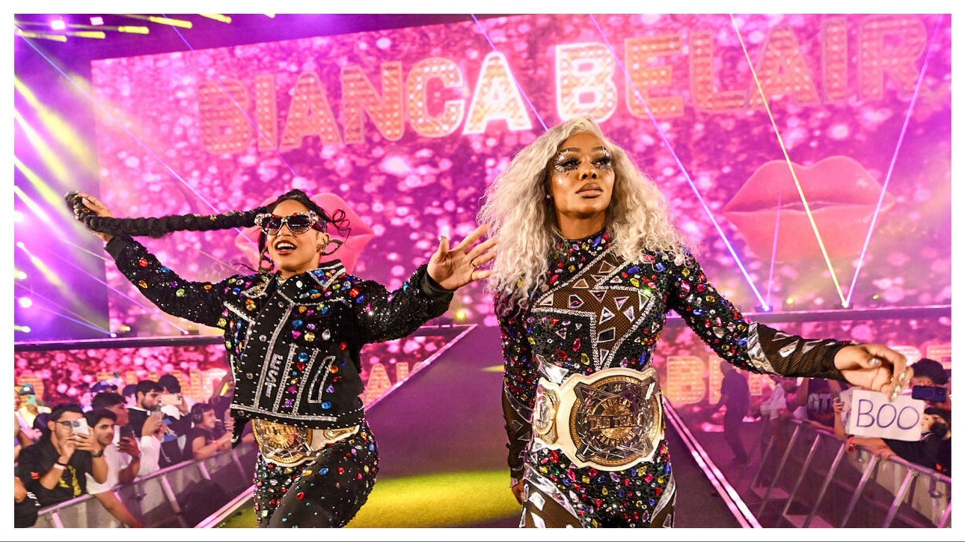 Bianca Belair and Jade Cargill at Crown Jewel (Photo credit: WWE.com)
