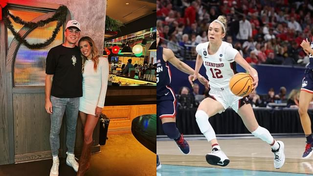 Lexie Hull alongside her boyfriend Will Matthiessen, Hull playing for the Stanford Cardinals. Photo Credits: Lexie Hull