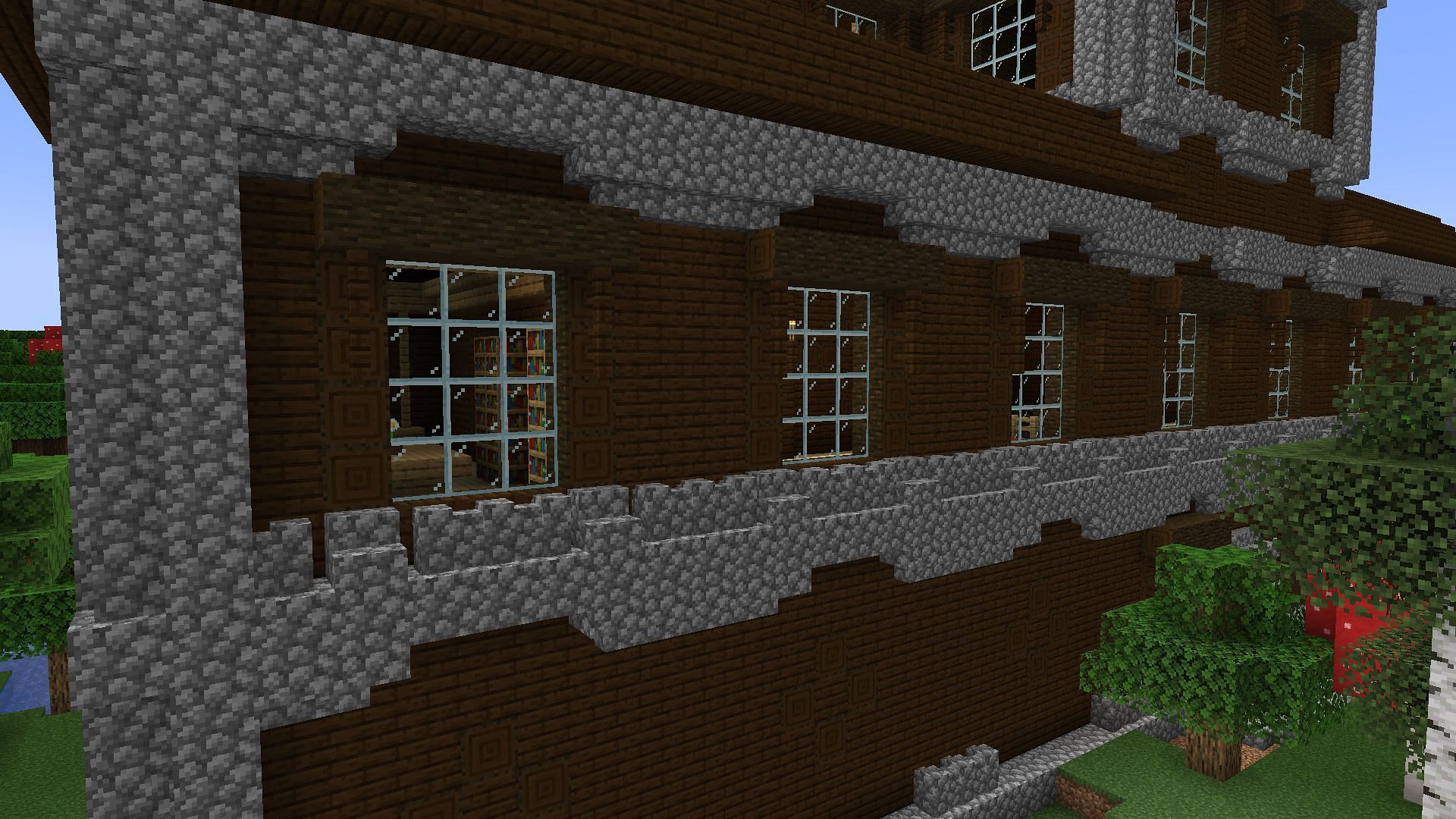 Glass blocks or panes generate naturally in various structures (Image via Mojang Studios)