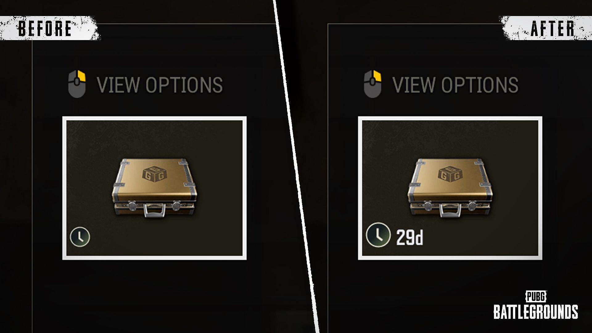 Improved visibility in new update for items in inventory in PUBG (Image via KRAFTON)