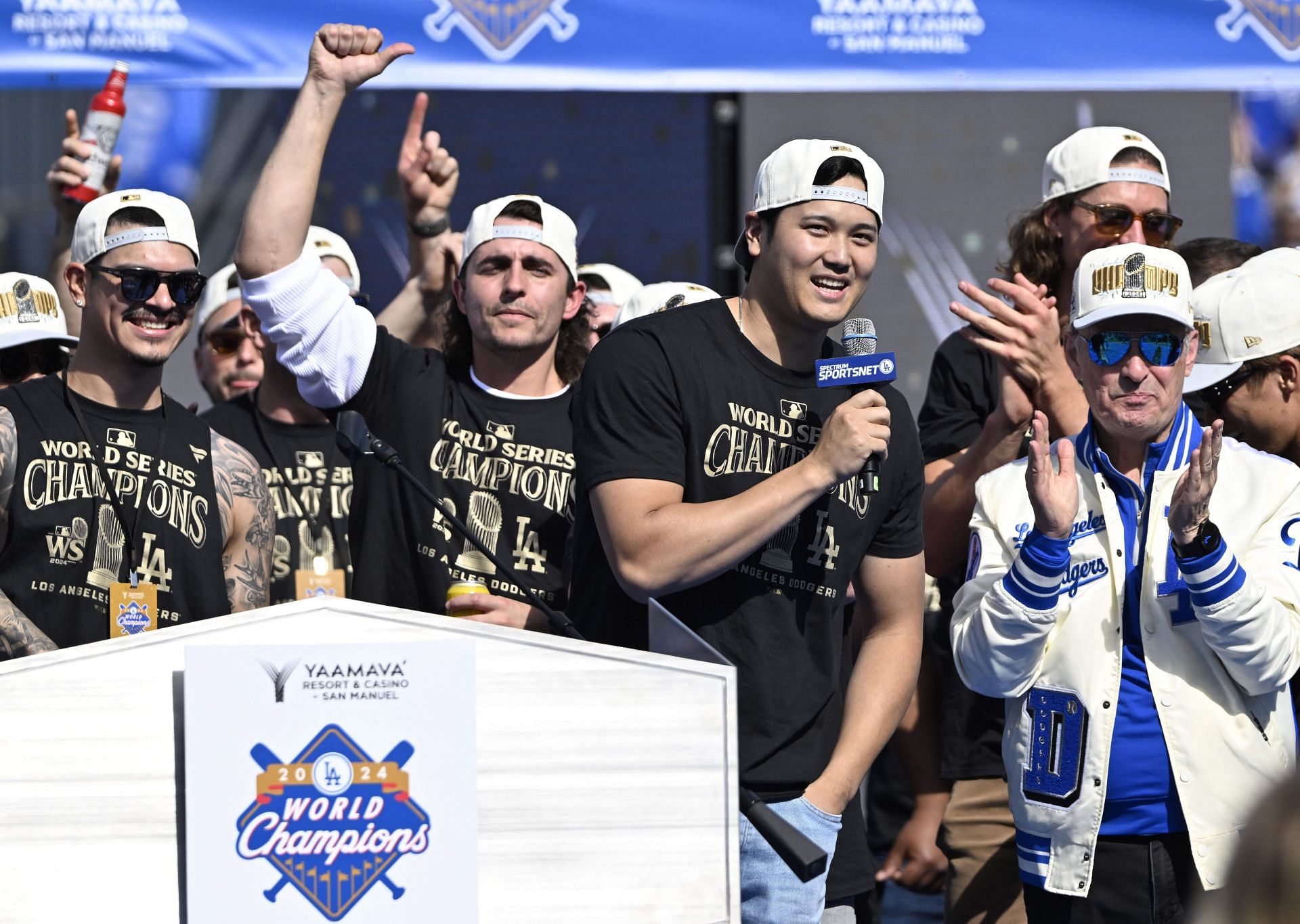 Celebration of the 2024 World Series Champion Los Angeles Dodgers at Dodger Stadium in Los Angeles, - Source: Getty