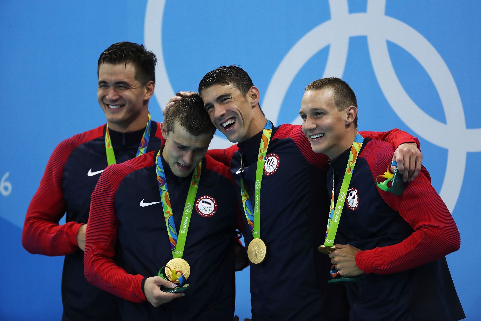 Michael Phelps and Caeleb Dressel at the Olympics (Source: Getty)