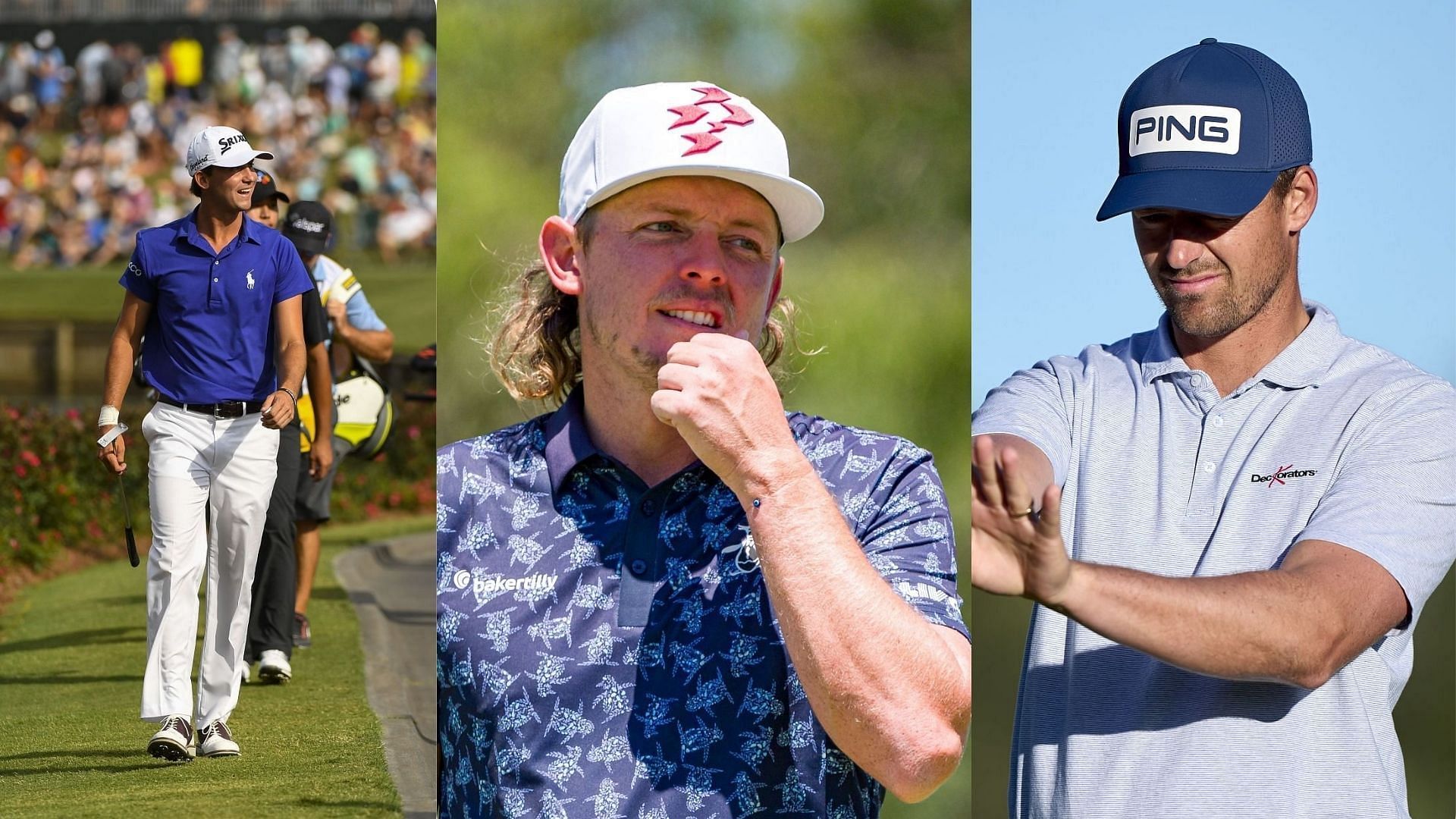 Cameron Smith, Smylie Kauffman, Victor Perez blame each other for slow play. Image via GETTY IMAGES