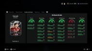 Dante Vanzeir card attributes (Image via EA Sports)