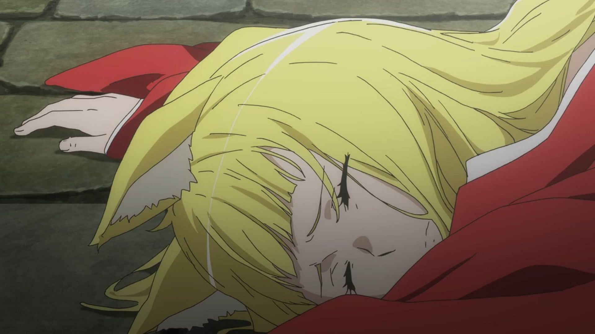 Freya Familia injures Haruhime in the episode (Image via J.C.Staff)