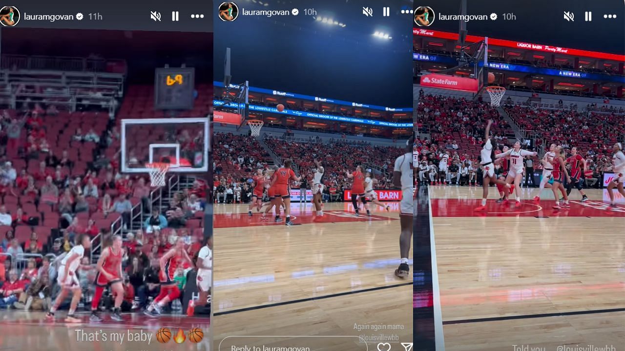 Laura Govan shares moments from daughter&#039;s second college basketball game. (Credits: @lauramgovan/Instagram)