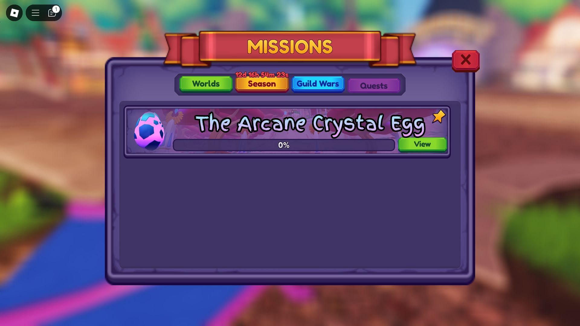 The Arcane Crystal Egg quest (Image via Roblox)