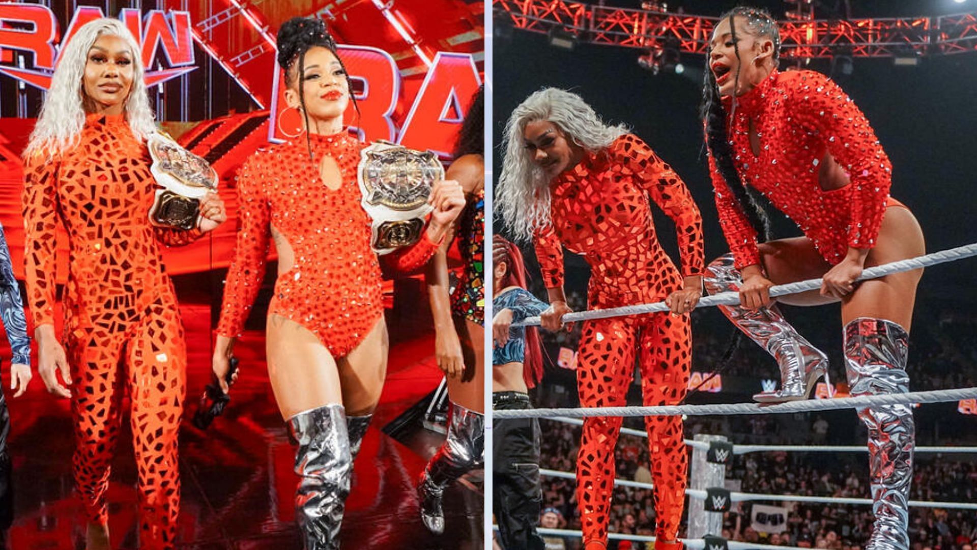 Bianca Belair and Jade Cargill regained the tag team titles at Bash in Berlin. [Images Source: WWE.com]