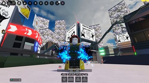 Activating Cursed Energy (Image via Roblox)