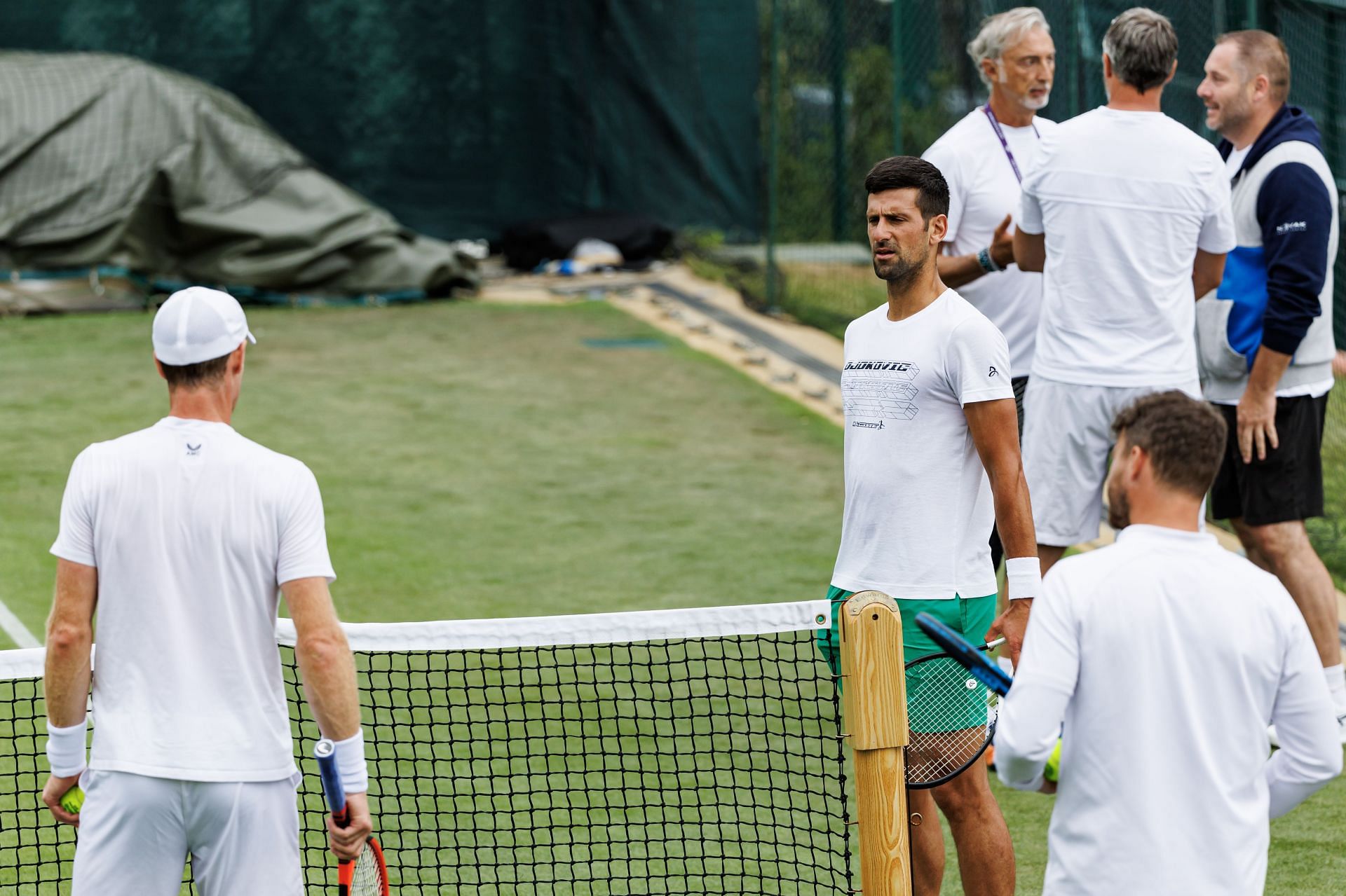 Novak Djokovic and Andy Murray pictured at Wimbledon 2023 | Image Source: Getty