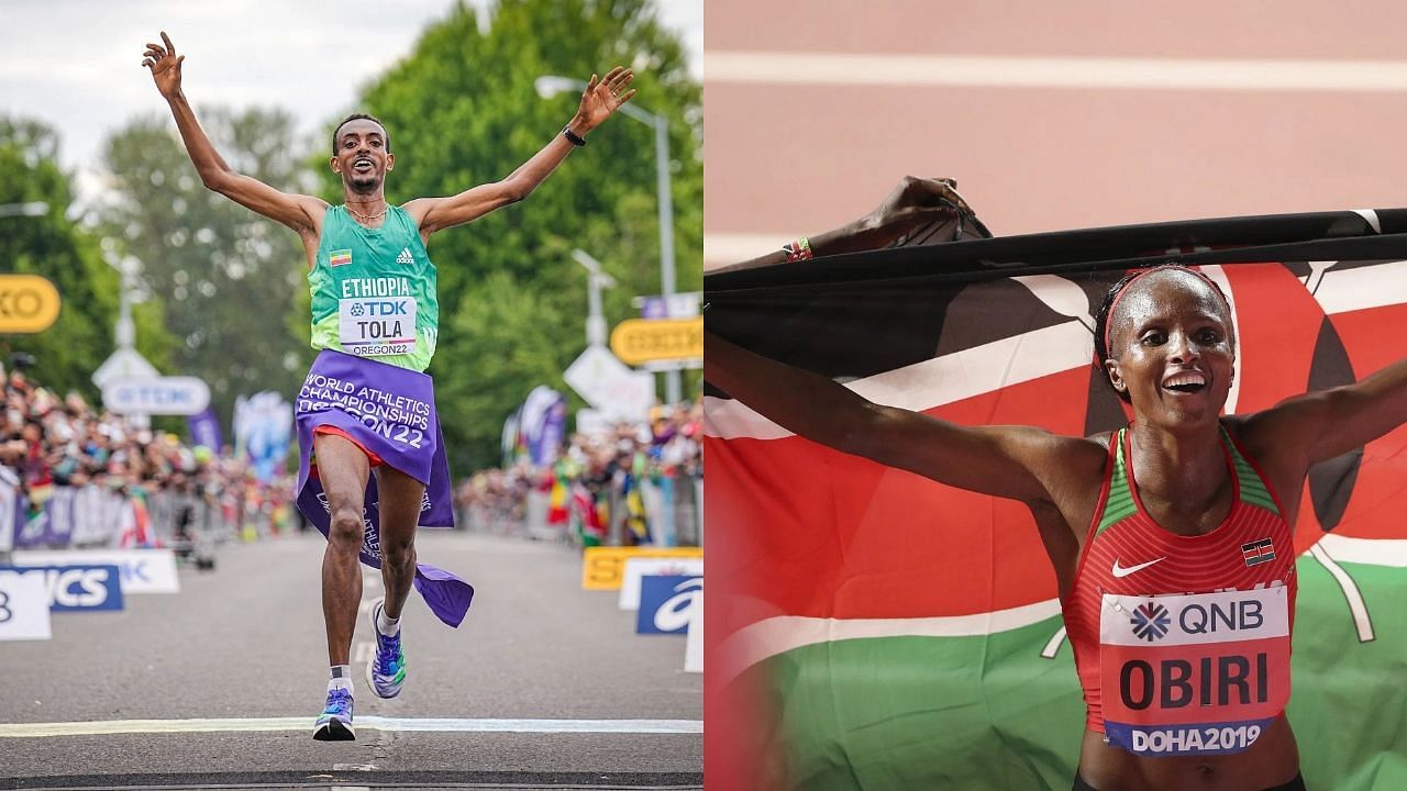 Tamirat Tola and Hellen Obiri (Images via: Both via Getty)