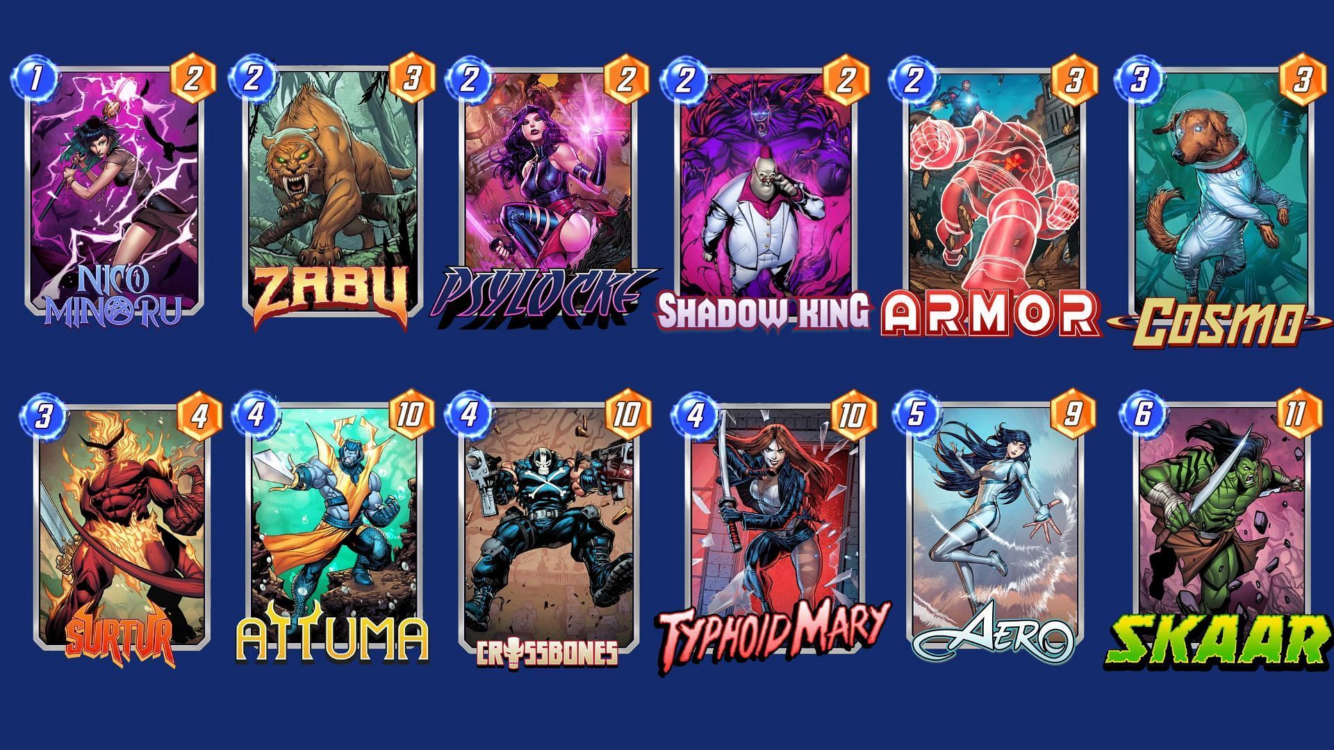 The Auto-Surtur deck is a strategic Marvel Snap Shadow King deck (Image via Nuverse)