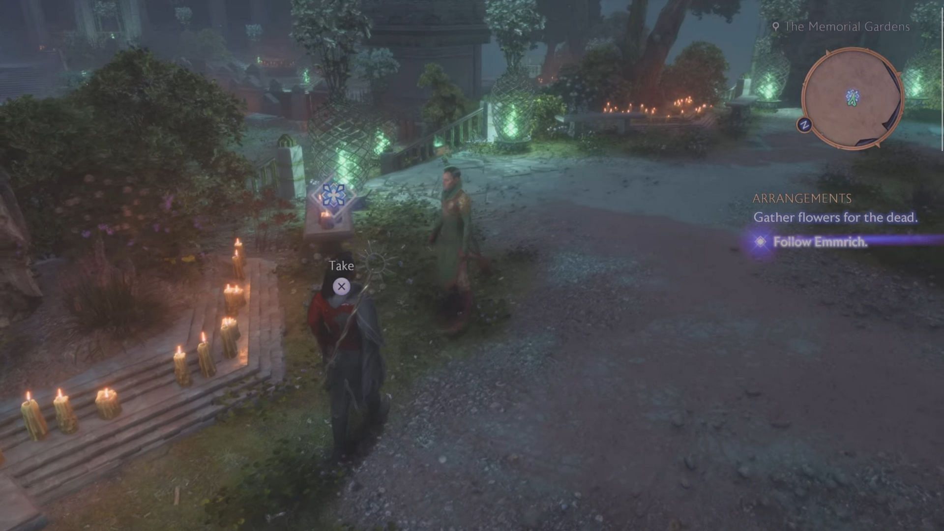 Help Emmrich collect the flowers scattered across the area (Image via EA || YouTube/@bonusvampirusgamer)