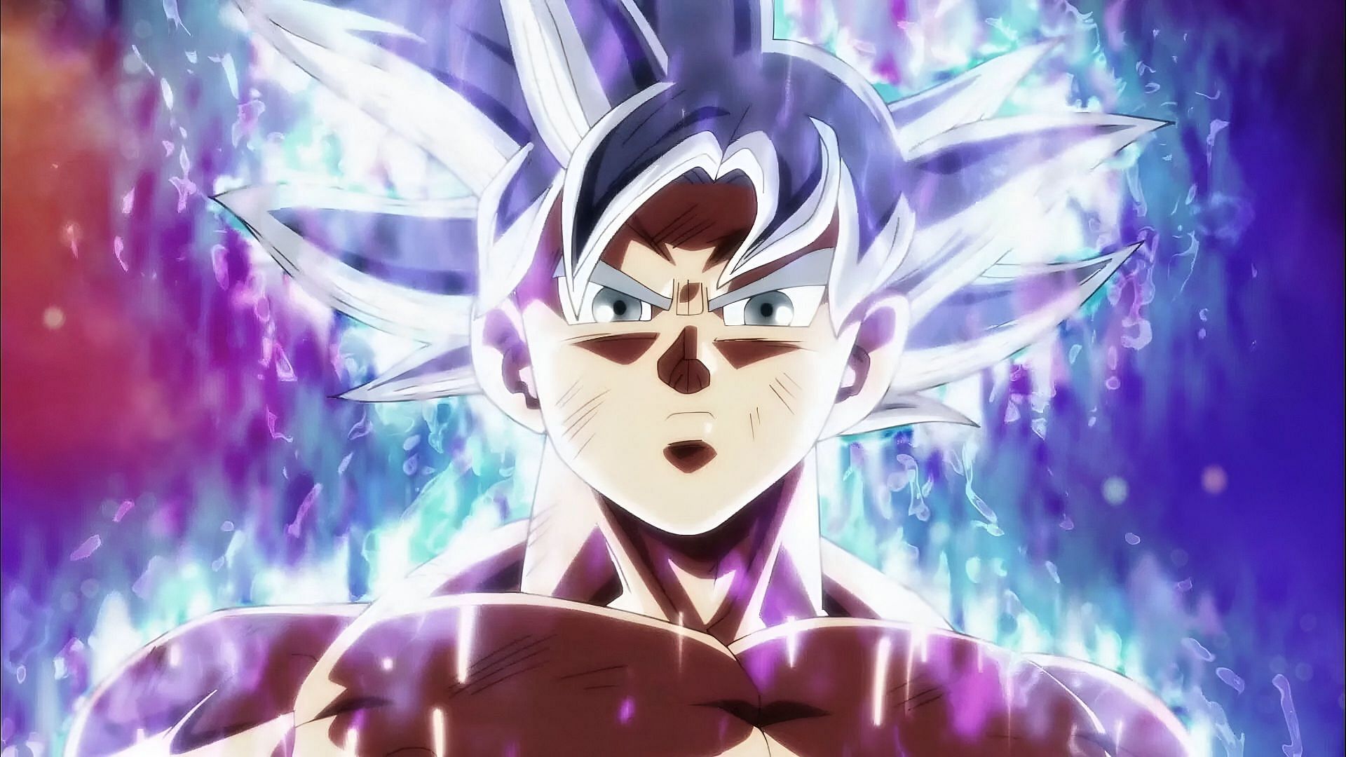 Goku&#039;s Ultra Instinct transformation as seen in the anime (Image via Toei Animation)