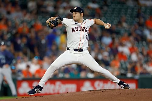 Yusei Kikuchi in action against the Seattle Mariners - Source: Getty