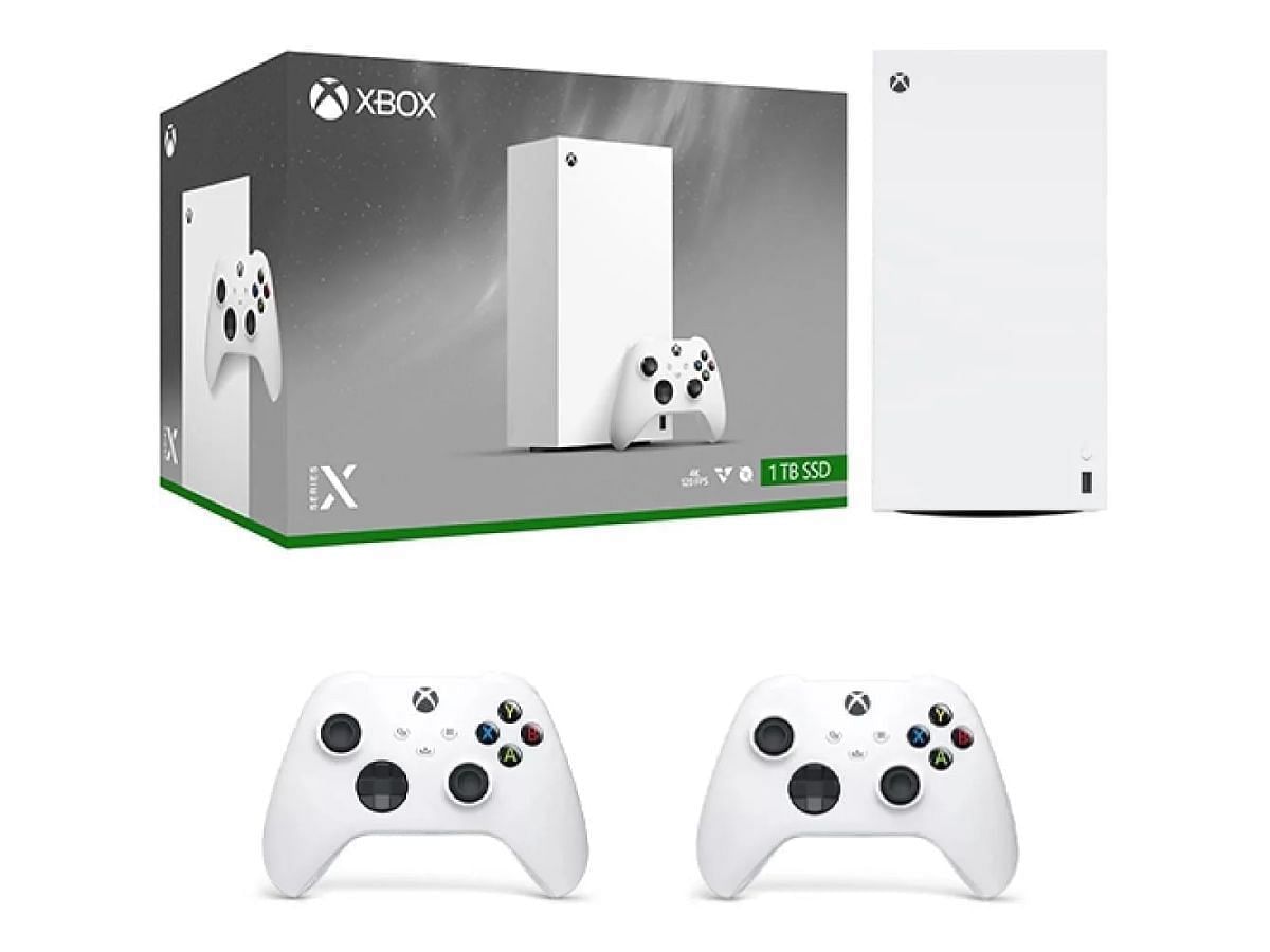 Get the Xbox Series X and extra controller bundle for $110 off (image via Xbox)