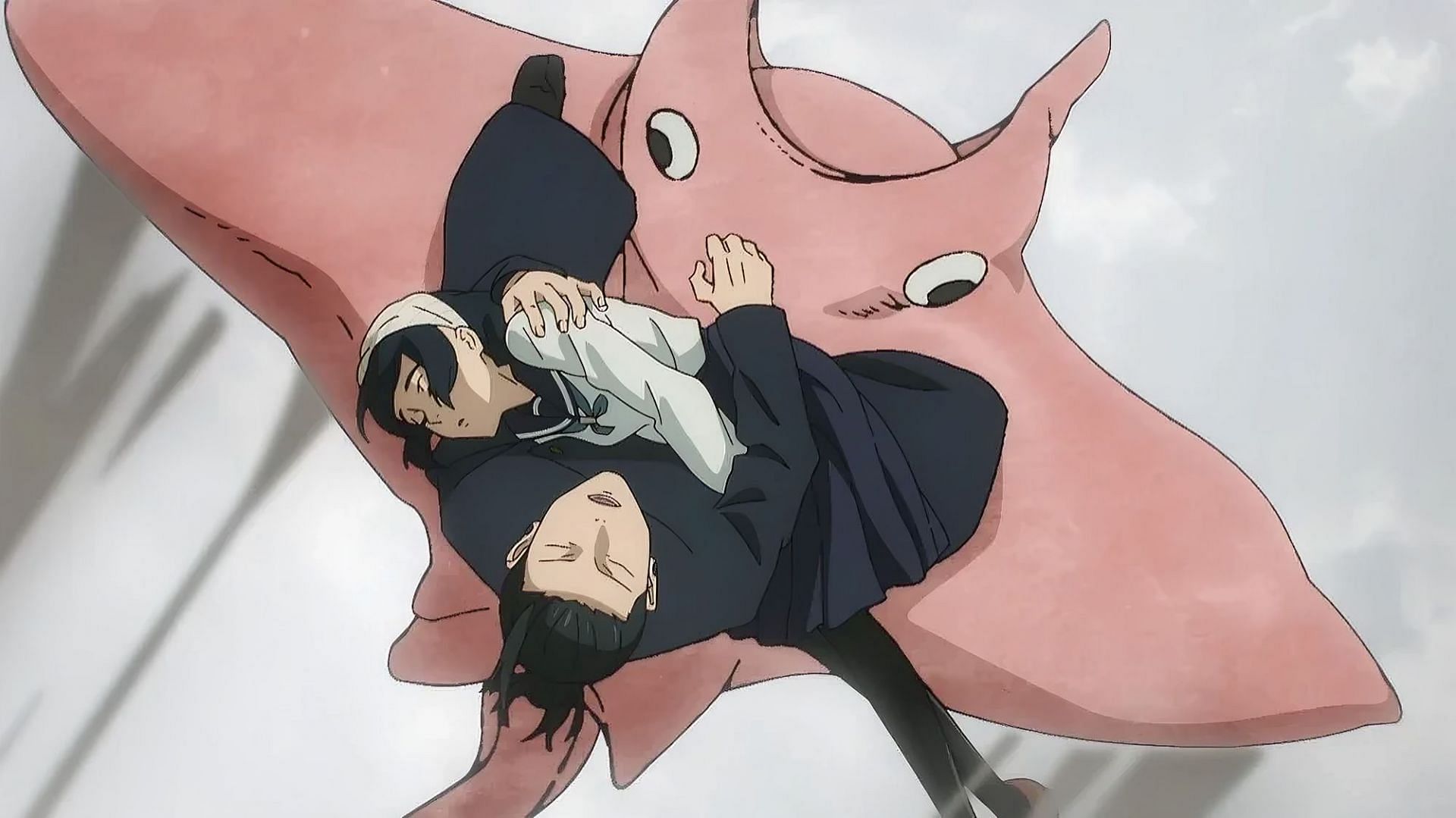 Geto carrying Riko Amanai with this Curse in the anime (Image via MAPPA)