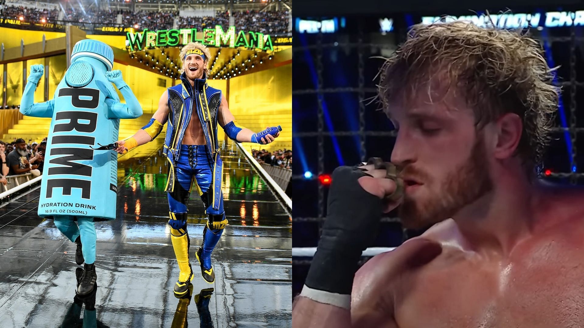 Logan Paul is notorious for using knuckle dusters in his matches [Image Credits: WWE.com and WWE