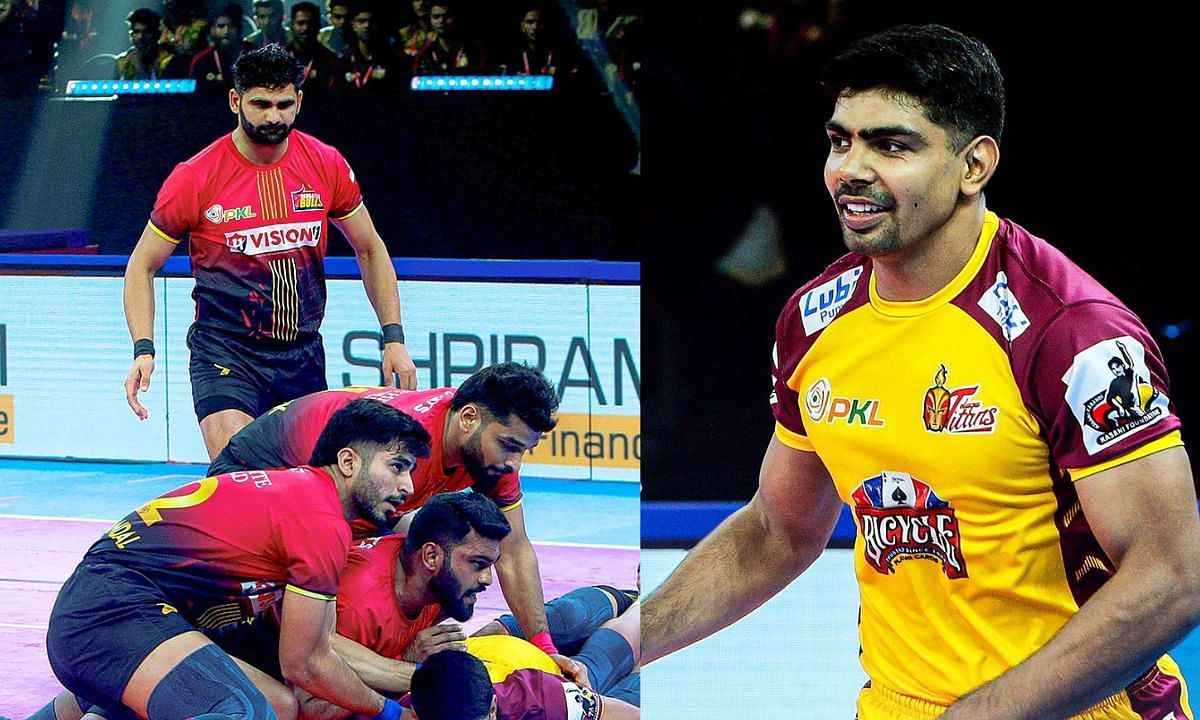 परदीप नरवाल vs पवन सेहरावत (Photo Credit -  @ProKabaddi)