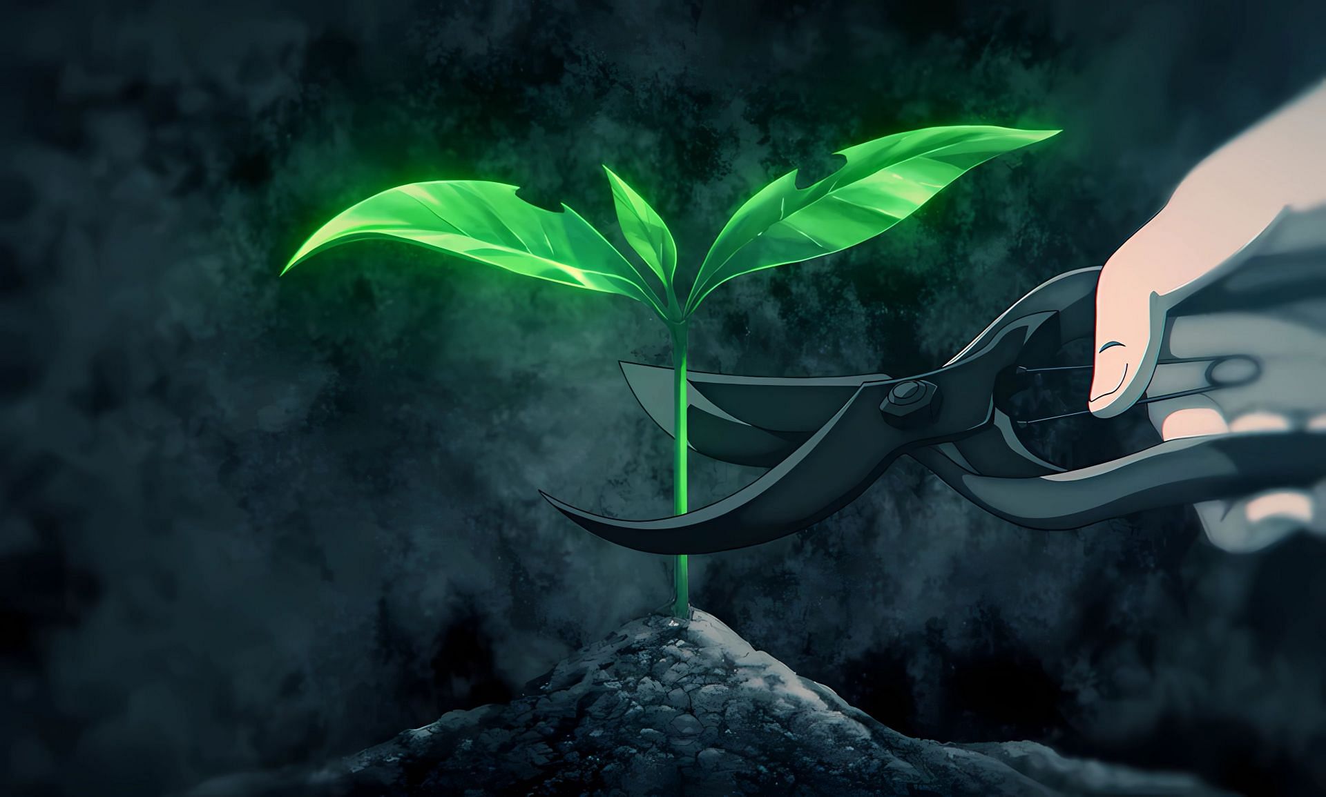 A plant as seen in the backstory of Aiku (Image via 8bit)