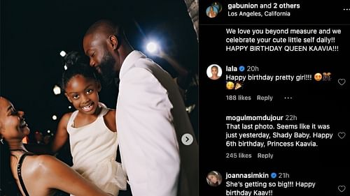 La La Anthony wished Kaavia her 6th birthday