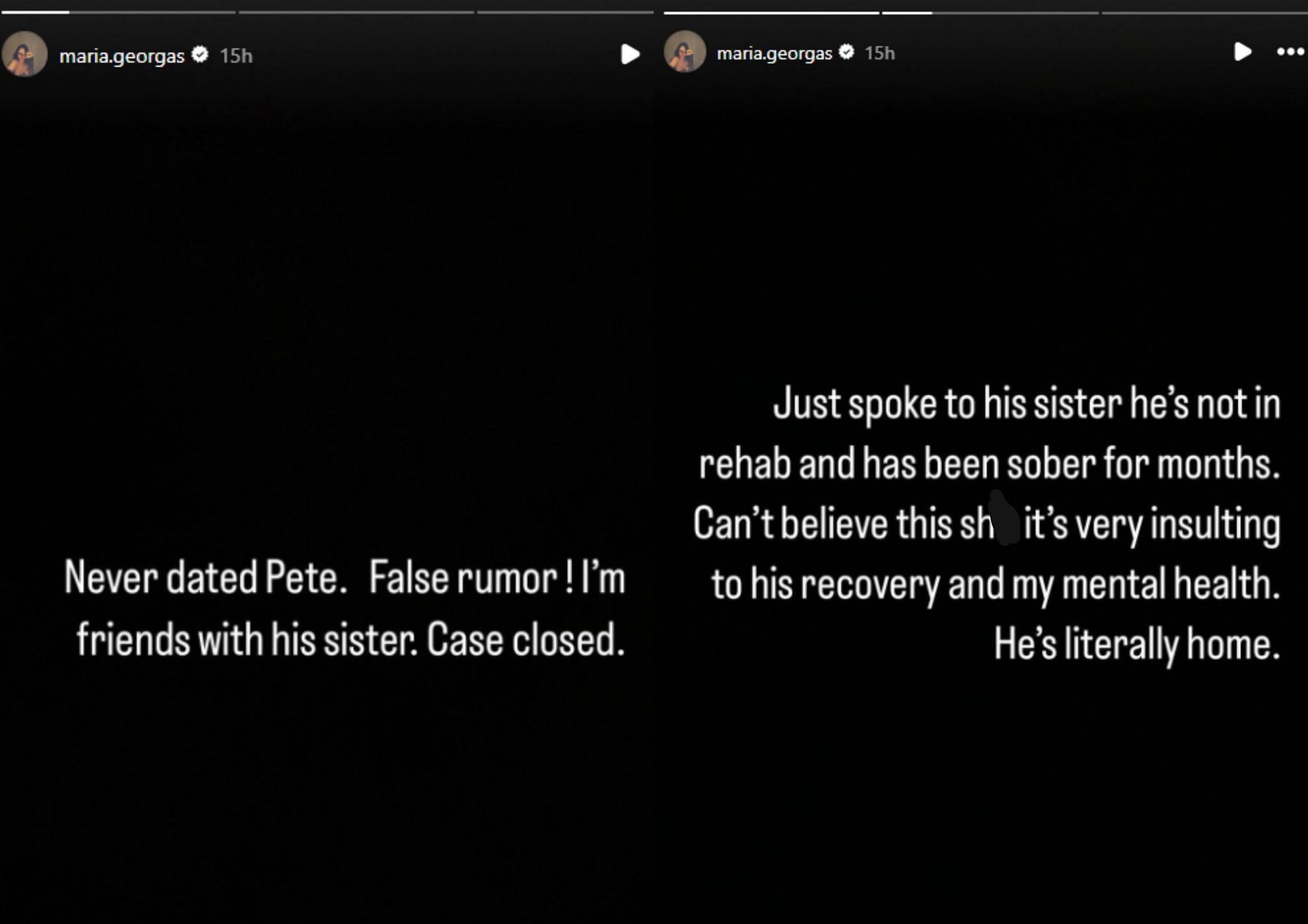 The reality star took to Instagram to debunk the rehab rumors (Image via Instagram)