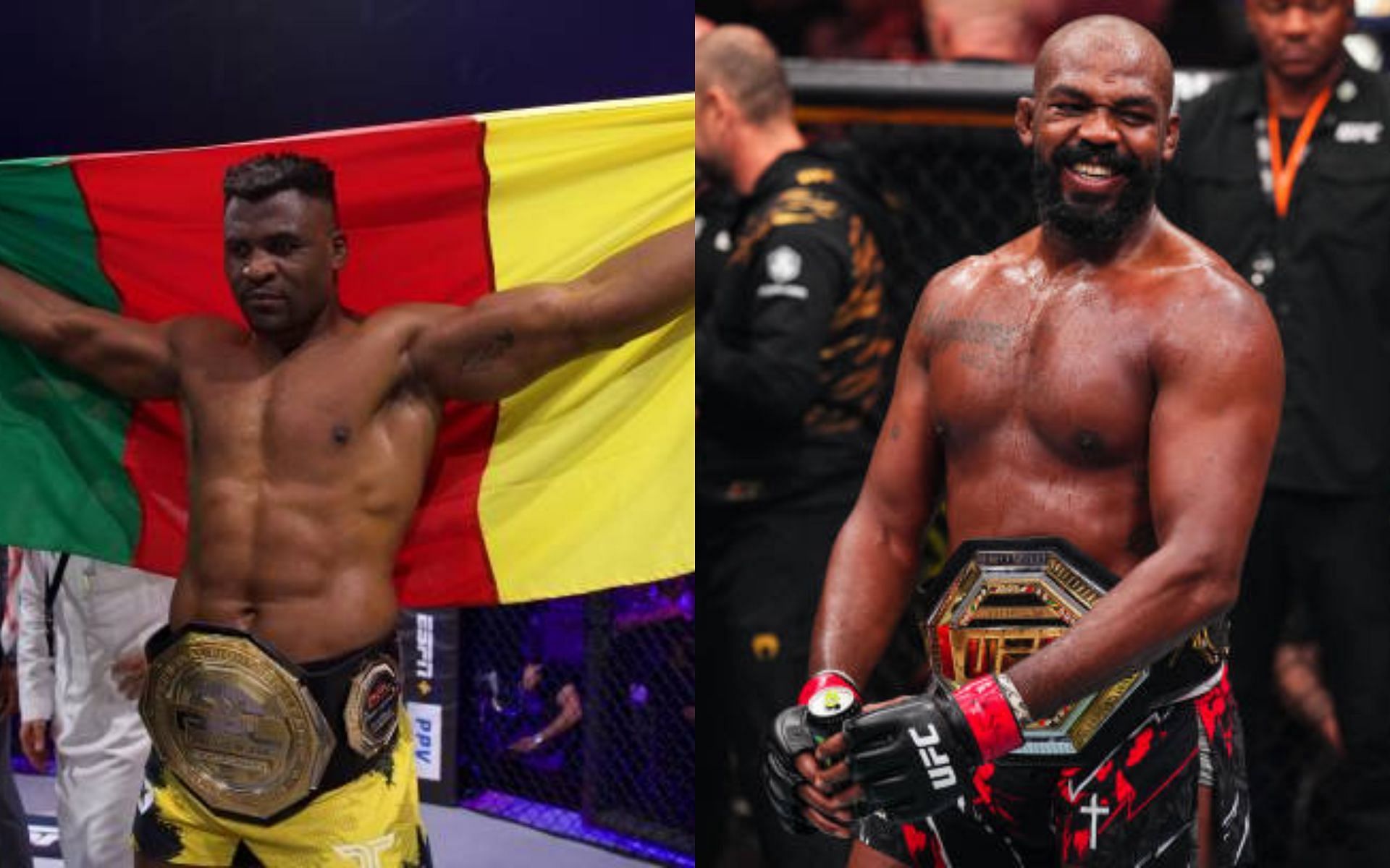 Francis Ngannou (left) weighs in on Jon Jones (right) bout [Image credits: Getty Images]