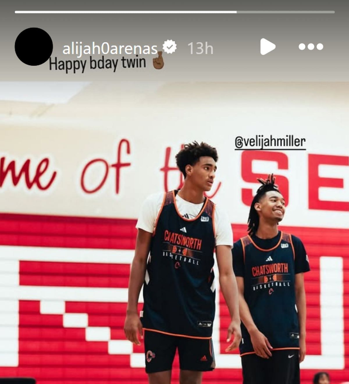 Photo: Gilbert Arenas&#039; son Alijah Arenas shares a birthday post for Chatsworth Teammate