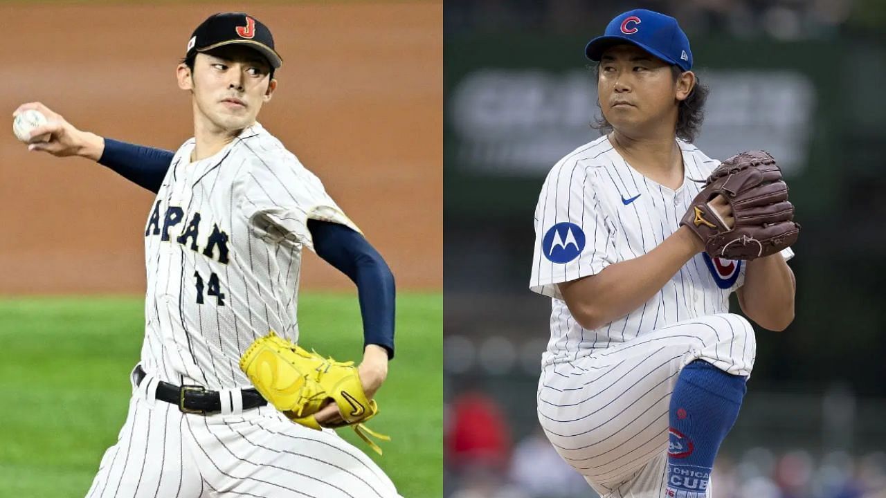 Roki Sasaki (L), Shota Imanaga (R) (Images from - Getty)