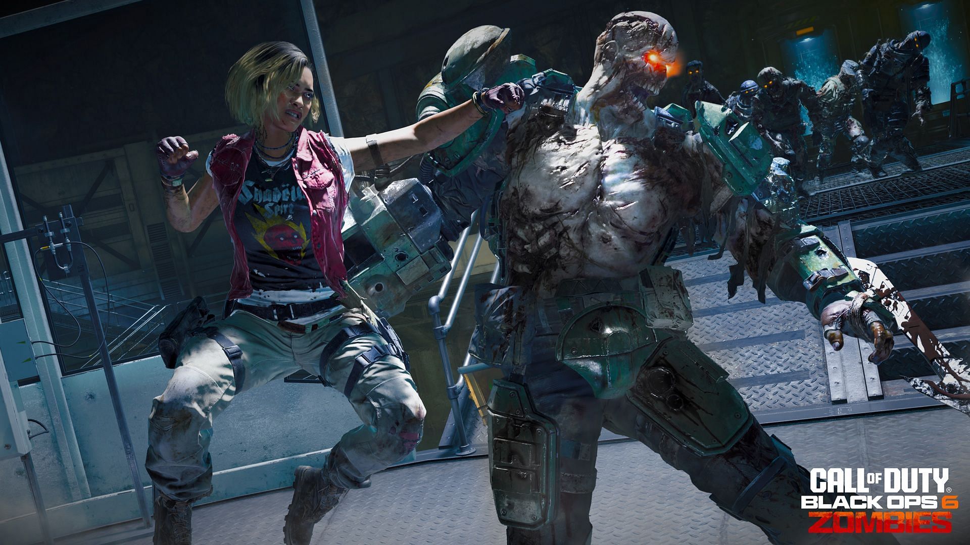 An Operator punching a Zombie in the new Directed Mode in Black Ops 6 Zombies