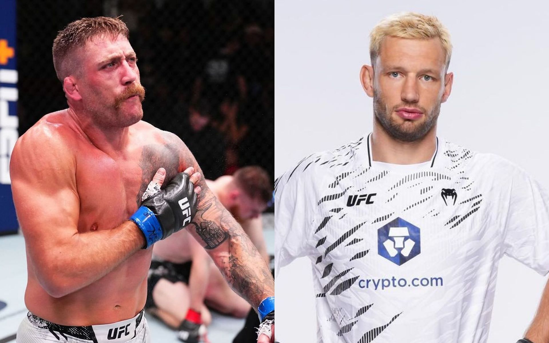 Gerald Meerschaert (left) will take on Reinier de Ridder (right) in the co-main event of UFC Vegas 100. [Images courtesy: @deriddermma and @the_gm3]