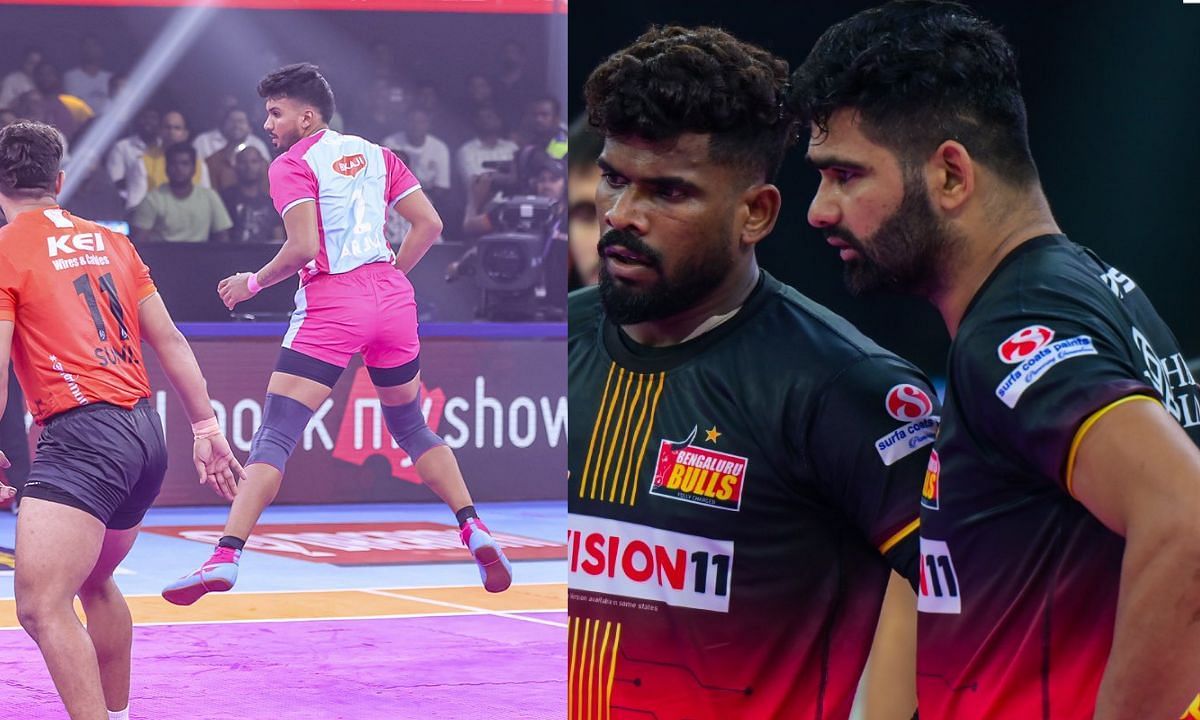 अर्जुन देशवाल ने तोड़ा परदीप नरवाल का रिकॉर्ड (Photo Credit - @JaipurPanthers/@BengaluruBulls)