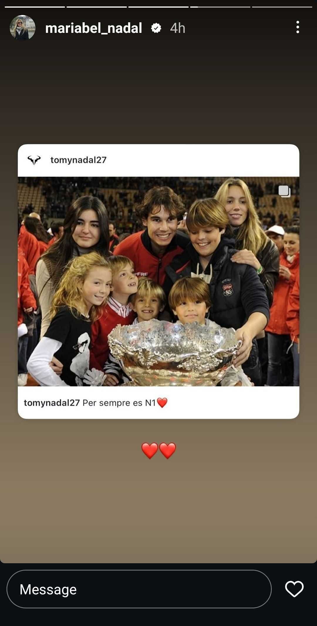 Maribel&#039;s Instagram Story. (Image: Instagram @mariabel_nadal)