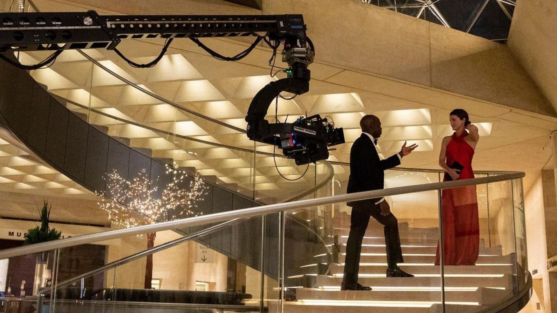 The Diplomat was filmed at the Louvre Museum in Paris (Image via Instagram/@thedavidgyasi)