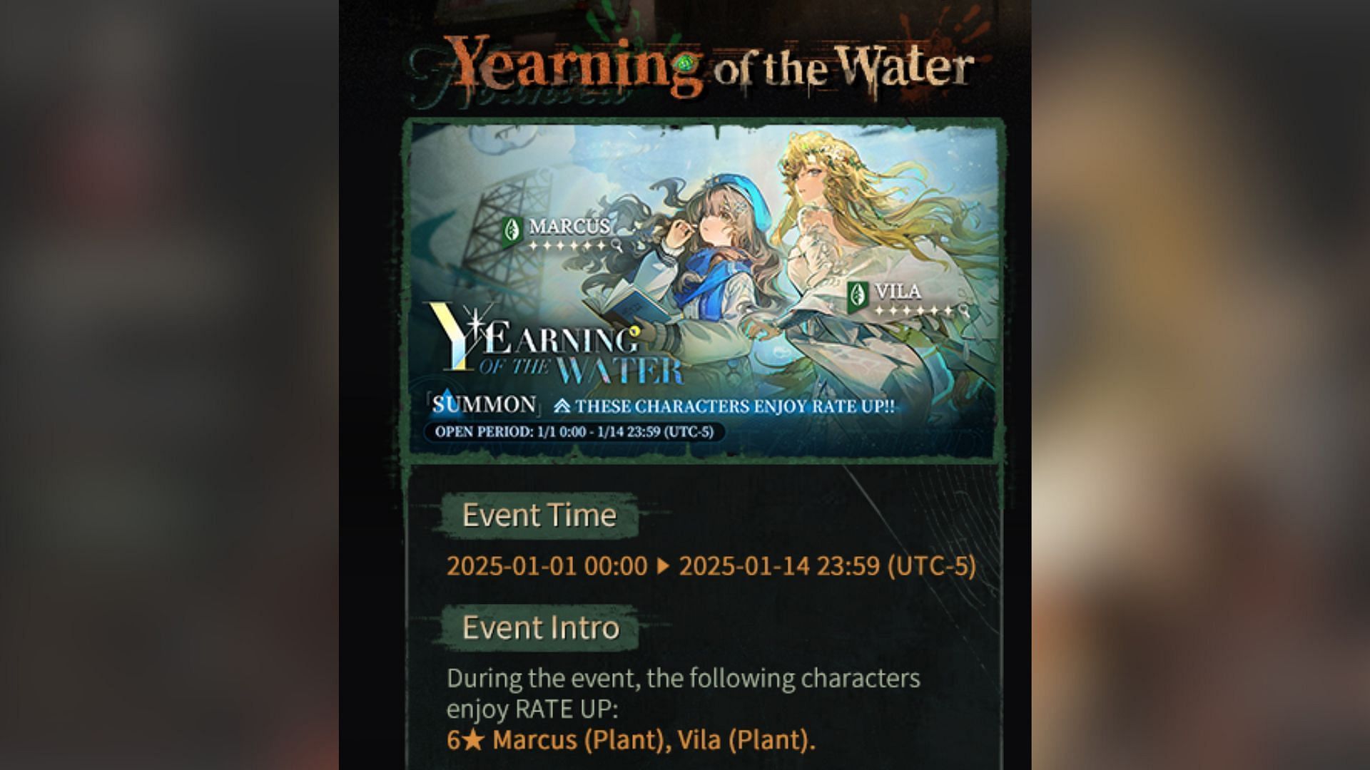 Yearning of the Water banner (Image via Bluepoch)