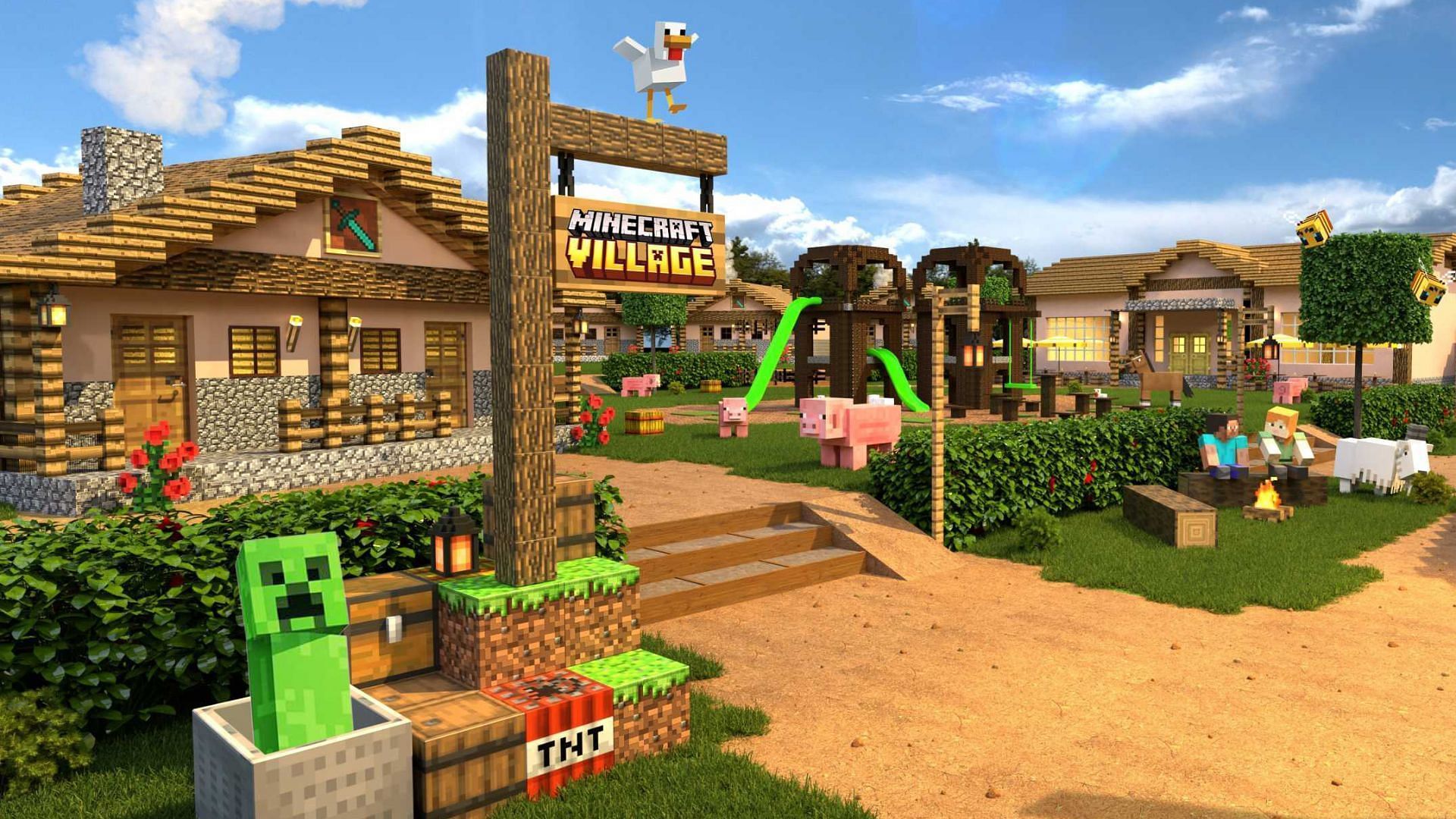 The theme park will allow players to interact with the game in a new way (Image via Merlin Entertainments/Mojang Studios)