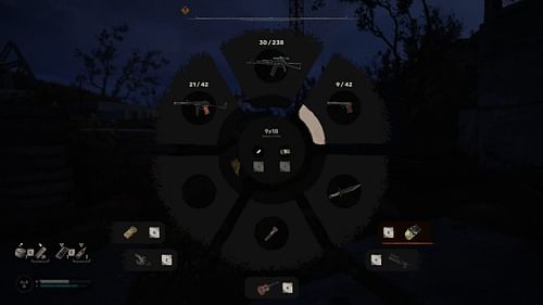 Access the flashlight via the weapon wheel (Image via GSC Game World)