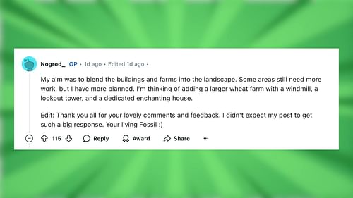 Redditors react to the Minecraft base (Image via Reddit)