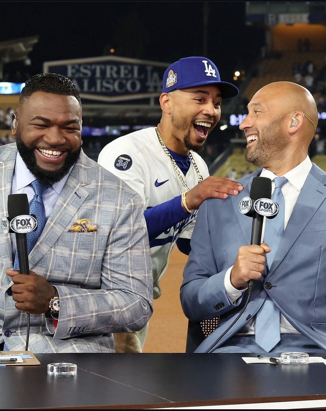 David Ortiz (left), Mookie Betts (center), Jeter (right) (credit: derekjeter/Instagram)