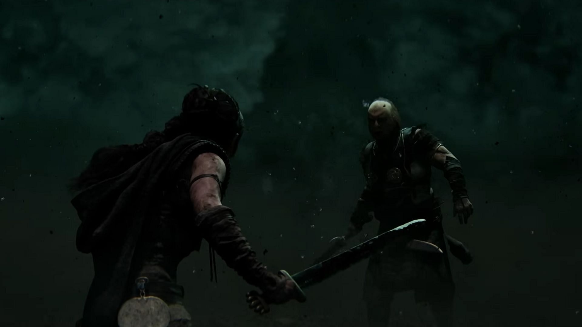 The final battle &quot;Senua vs. Aleifr&quot; (Image via Xbox Game Studios)