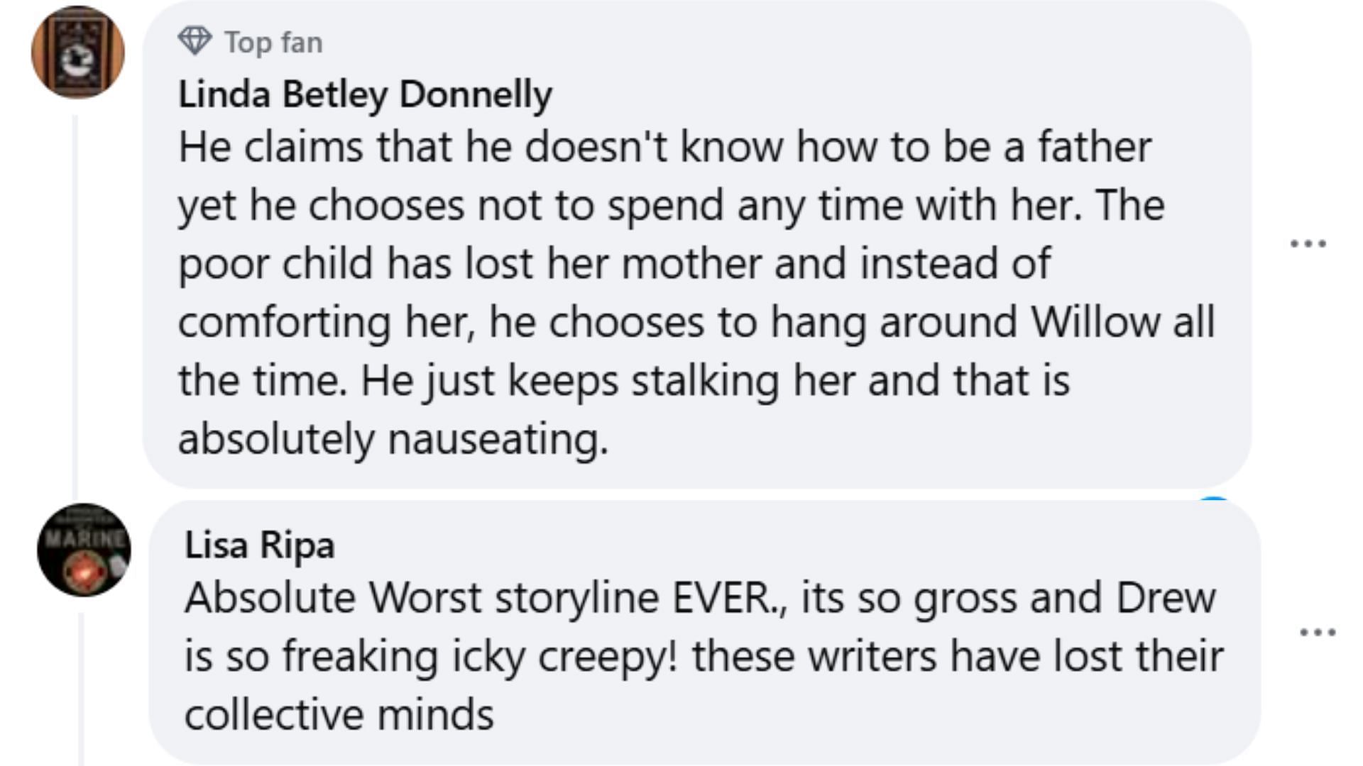 The soap&#039;s viewers are rejecting Drew and Willow&#039;s story arc (Image via Facebook/General Hospital)