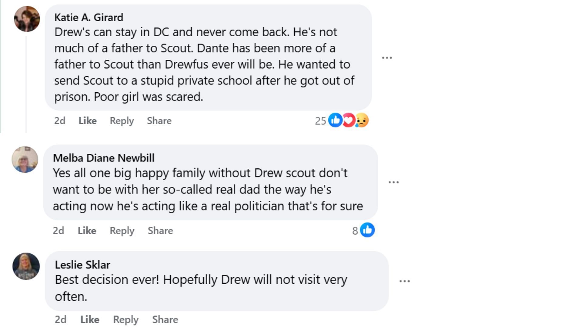 Fan displeasure over Drew&#039;s character (Image via Facebook/General Hospital Fans-Official/Eileen Peterson Pollacek)